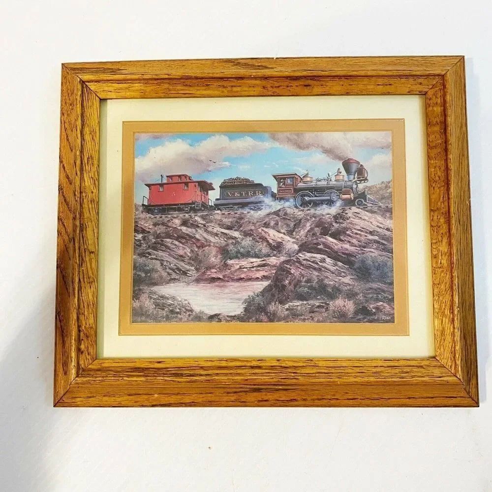 JIM ROZZI Bernard Picture Company Print “Iron Horse And Friend” Framed 1980